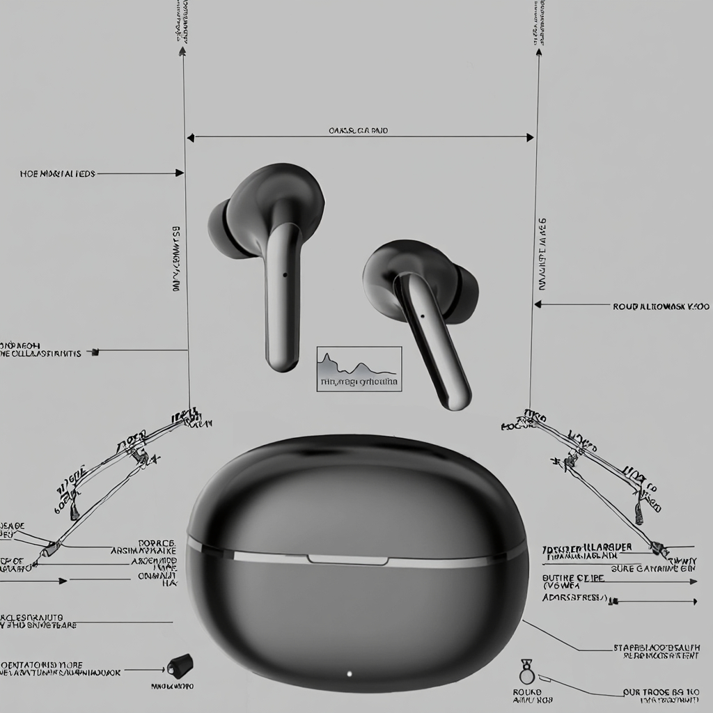 Wireless In-Ear Earbuds LED Battery Display IPX5 Waterproof Stereo Sound Touch Control Bass Headphones for Sports Gym product view