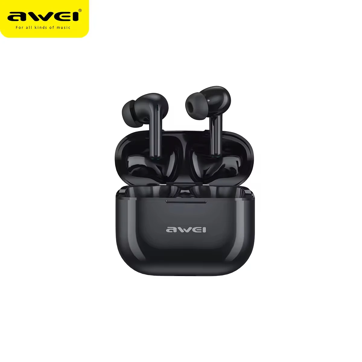 Awei T1 Pro Wholesale True Wireless Earphones V5.4 Pods Pro 2 In-Ear 3 Wireless Headphones LED Battery JL Customizable Earbuds product view
