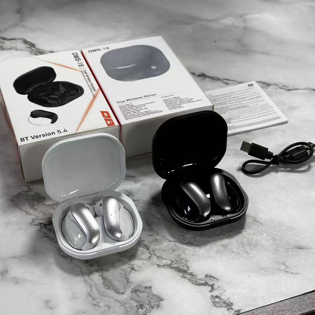 WAYNA Customizable OWS-19 Open-back Wireless Earphones V5.4 Electroplated Ear Hooks LED IPX4 Waterproof for Sports Hi-Fi Audio detail