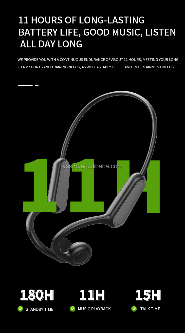 OEM Bluetooths Headset Wireless Earphone Open Ear Bone Conduction Sports Neckband Headphones detail