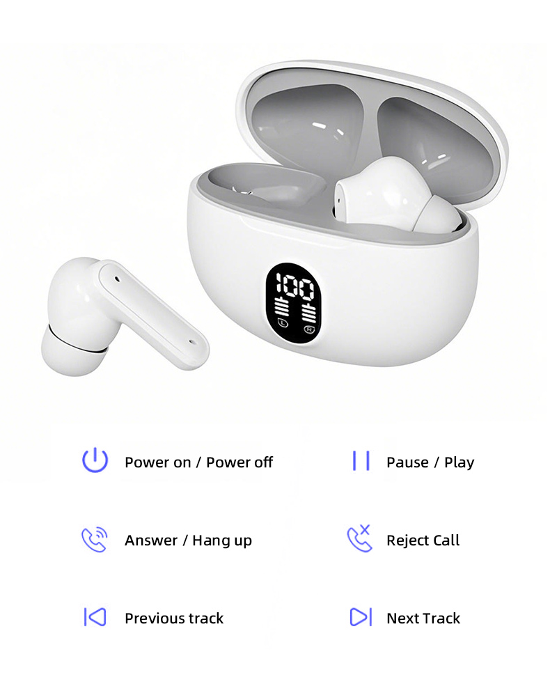 Wireless in Ear Buds Auriculares Handsfree Business Earphone Earbuds Headphones Sports Earphones Noise Cancelling TWS Earbuds detail
