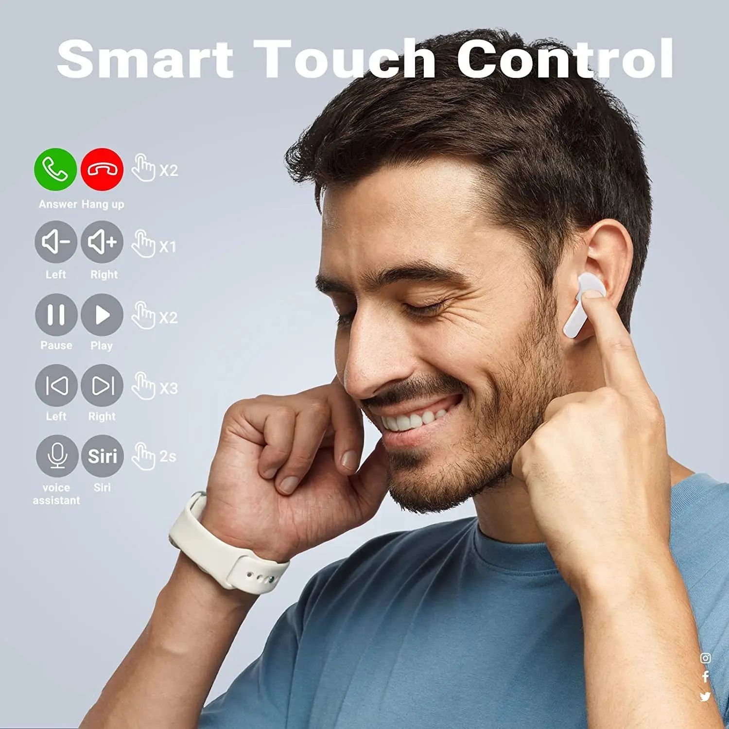 Hot Sale Air31 TWS Earbuds Transparent Crystal Wireless Earphone Pods In-Ear Headphone with LED Battery Indicator detail