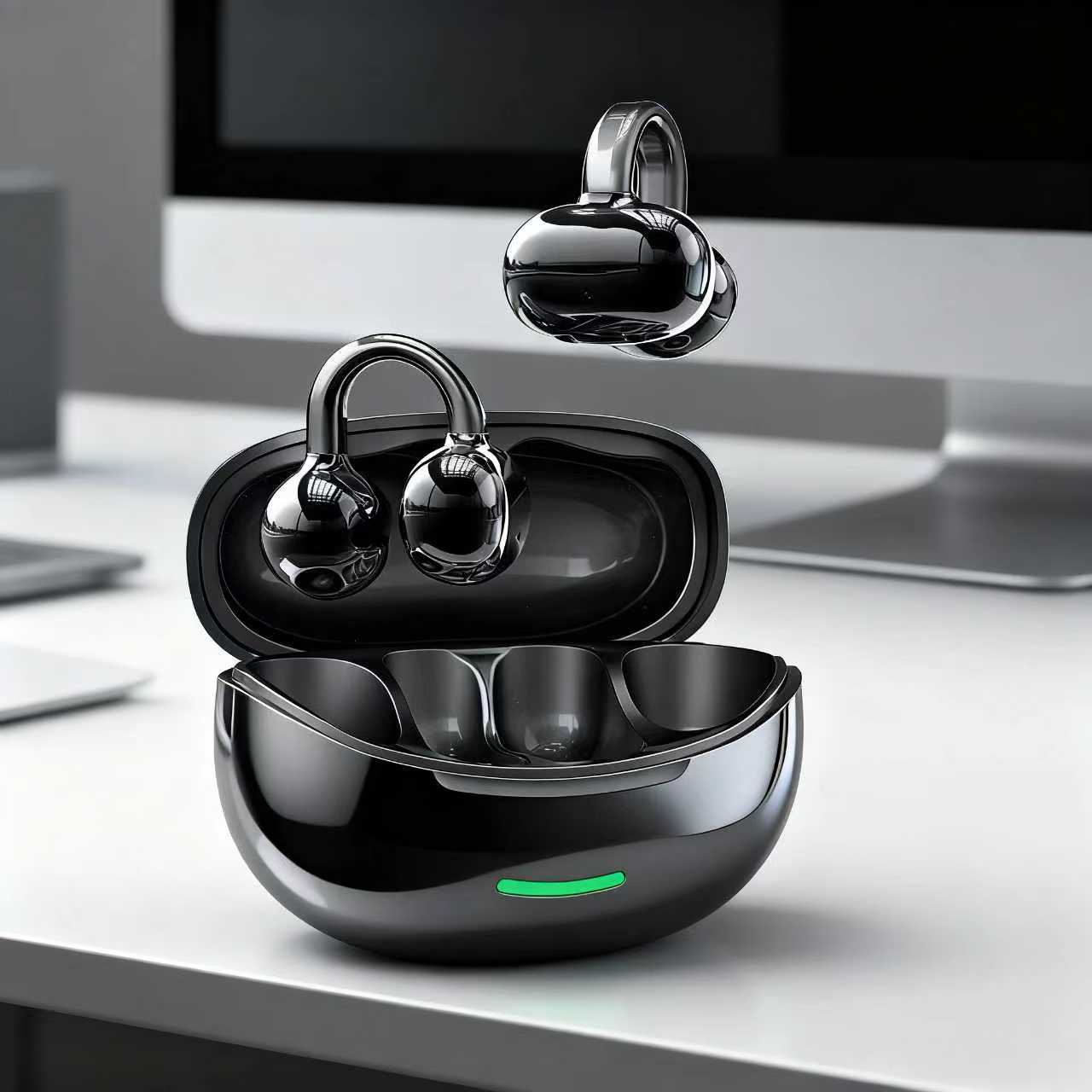 DOQAUS W18  Hot Selling Ear Hook Ear Clip Earphone HIFI Stereo Wireless Headphones Light ENC Outdoor Sports Waterproof Earphones product view