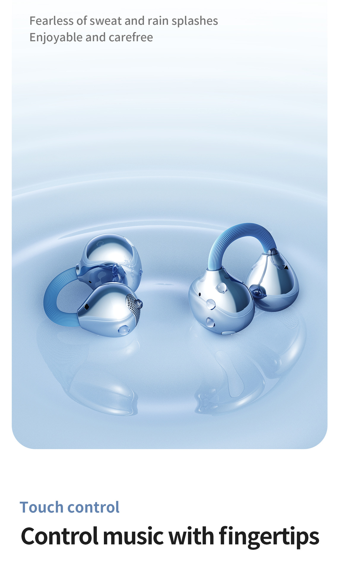 M169 Earbuds Earphone Headphone Hot-Selling Ear Clip Wireless for 6.0 Headset Voice Gesture Control Ultra-long Battery Life High detail