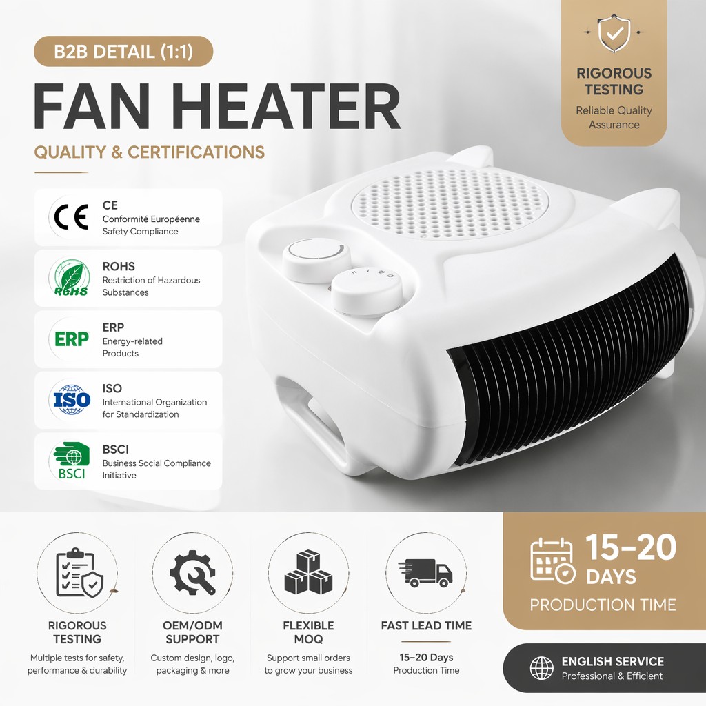 Fan Heater Dual Position Thermostat Portable Room Space Heater Vertical Horizontal 3 Mode Hot 2000W Auto Control Fire Proof ERP