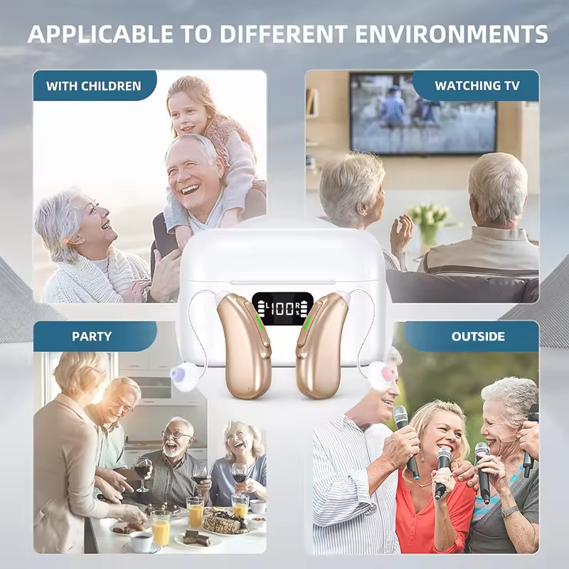 Great-Ears Easy to Wear Noise Cancelling Rechargeable Bte Rechargeable Hearing Aid Programmable Sound Amplifier product view