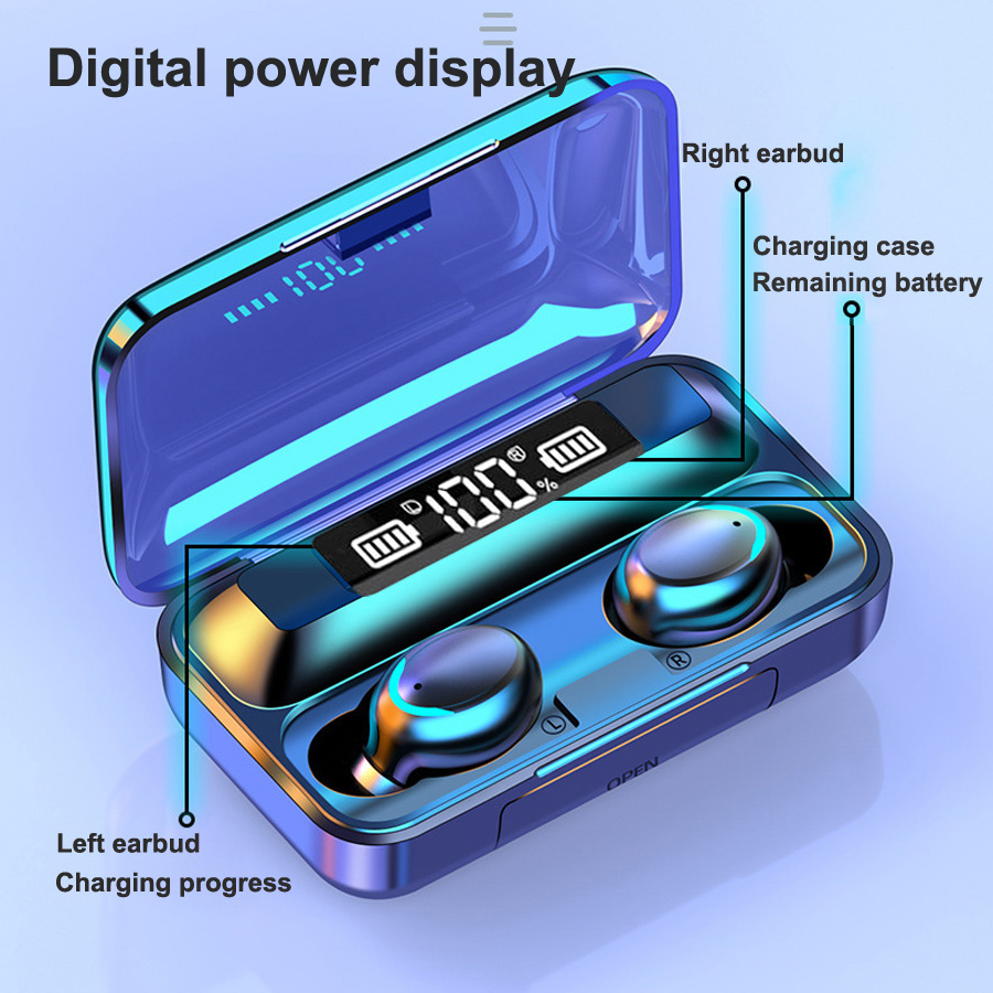 2026 F9 5c TWS V5.0 Earphone 9D Stereo Wireless Headphones Sport Waterproof Earphones Mini True Wireless Earbuds Gaming Headset product view