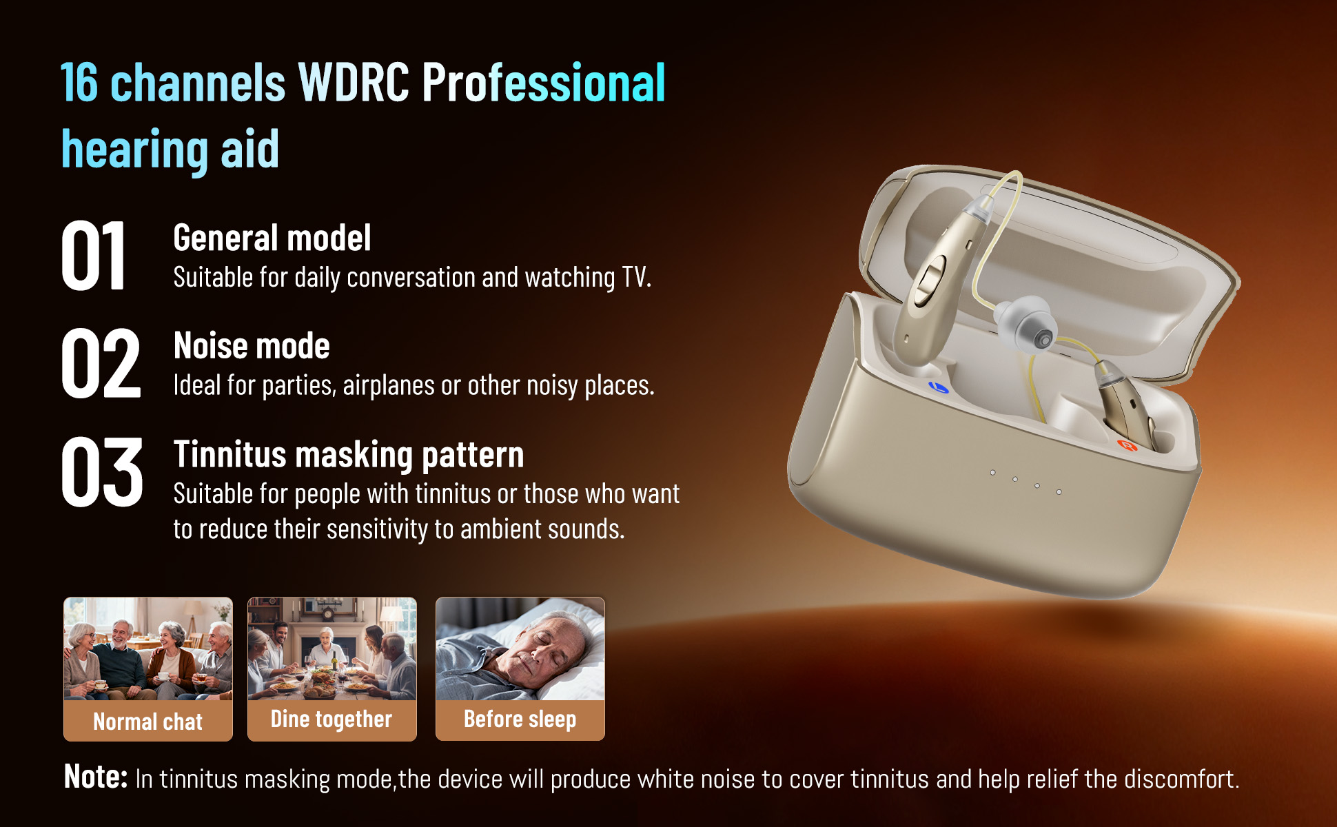 Leading Hearing Aid Factory for Healthcare Distributors Ai Adaptive Noise Reduction Volume Discount Hearing Aids detail