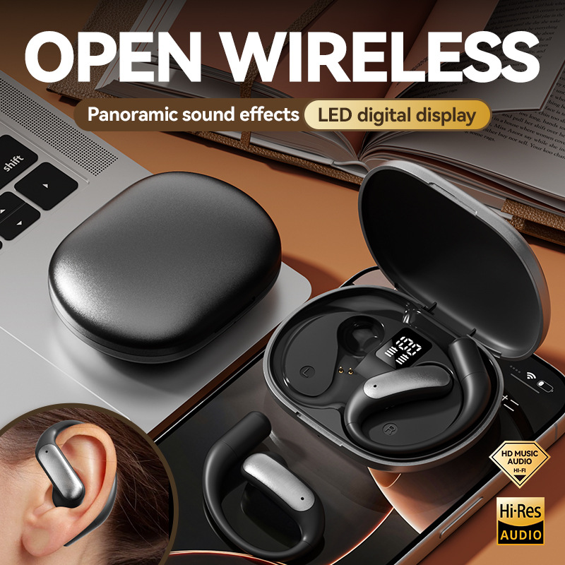 M127 Ows Wireless Earbuds BT 5.4 Open Stereo Sports Earphones LED ENC Noise Cancellation IPX5 Waterproof for Android/iOS/Windows product view