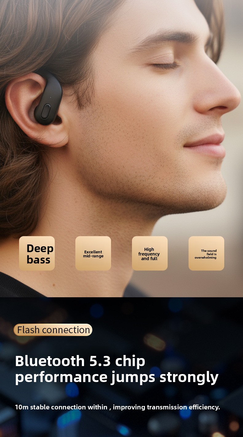 Sports  Headphones - High-Quality Noise-Canceling Multi-functional Long-Range Wireless Earphones with Touch Screen detail