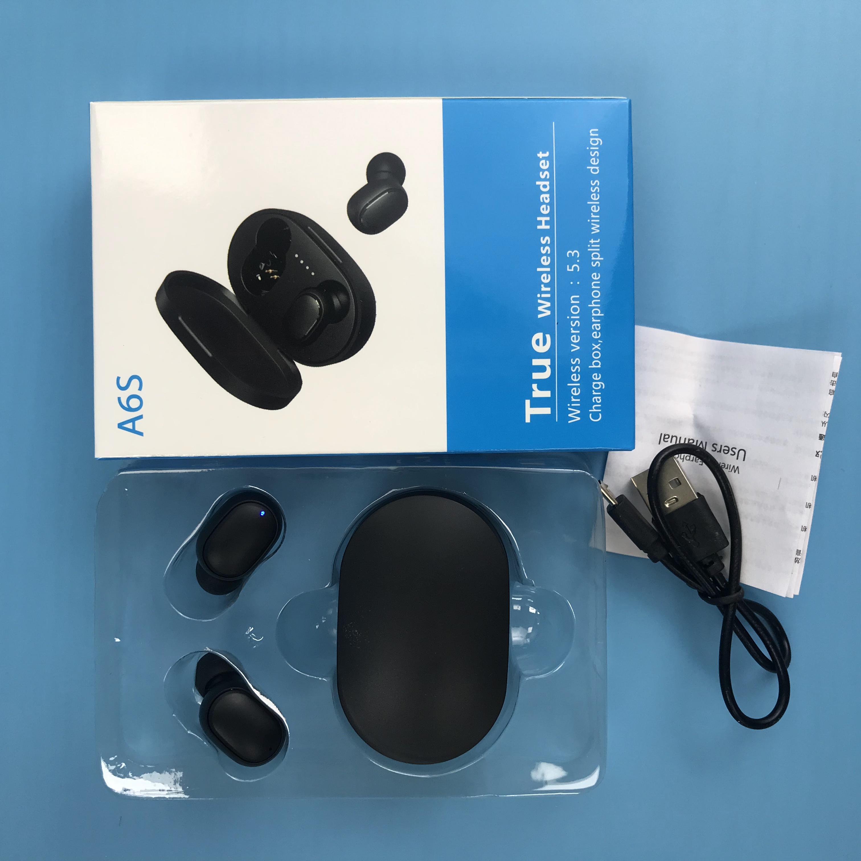 Hot Selling 2025 A6s Tws Wireless Earphone Earbuds Bt 5.2 Tws Sport Earbuds in Ear Gaming Earphone detail