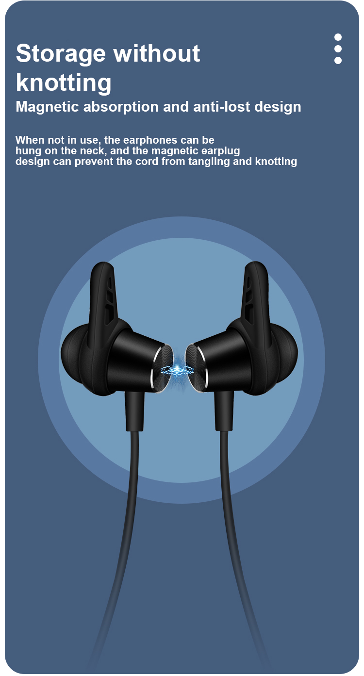 Neckband Mini Wireless Earbuds Magnetic Connection Earphone Wireless Sports Headphones detail