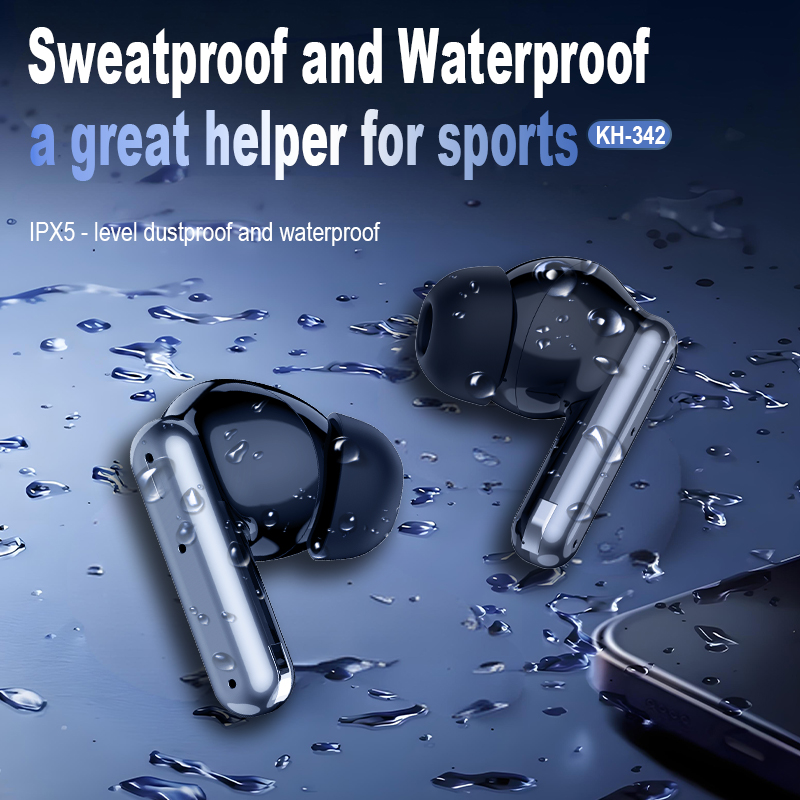 Wireless Headphones In-Ear Earbuds AI Smart Translators Mobile Phone IPX5 Waterproof ANC Noise Cancelling KAXINSI KH-342 Black detail