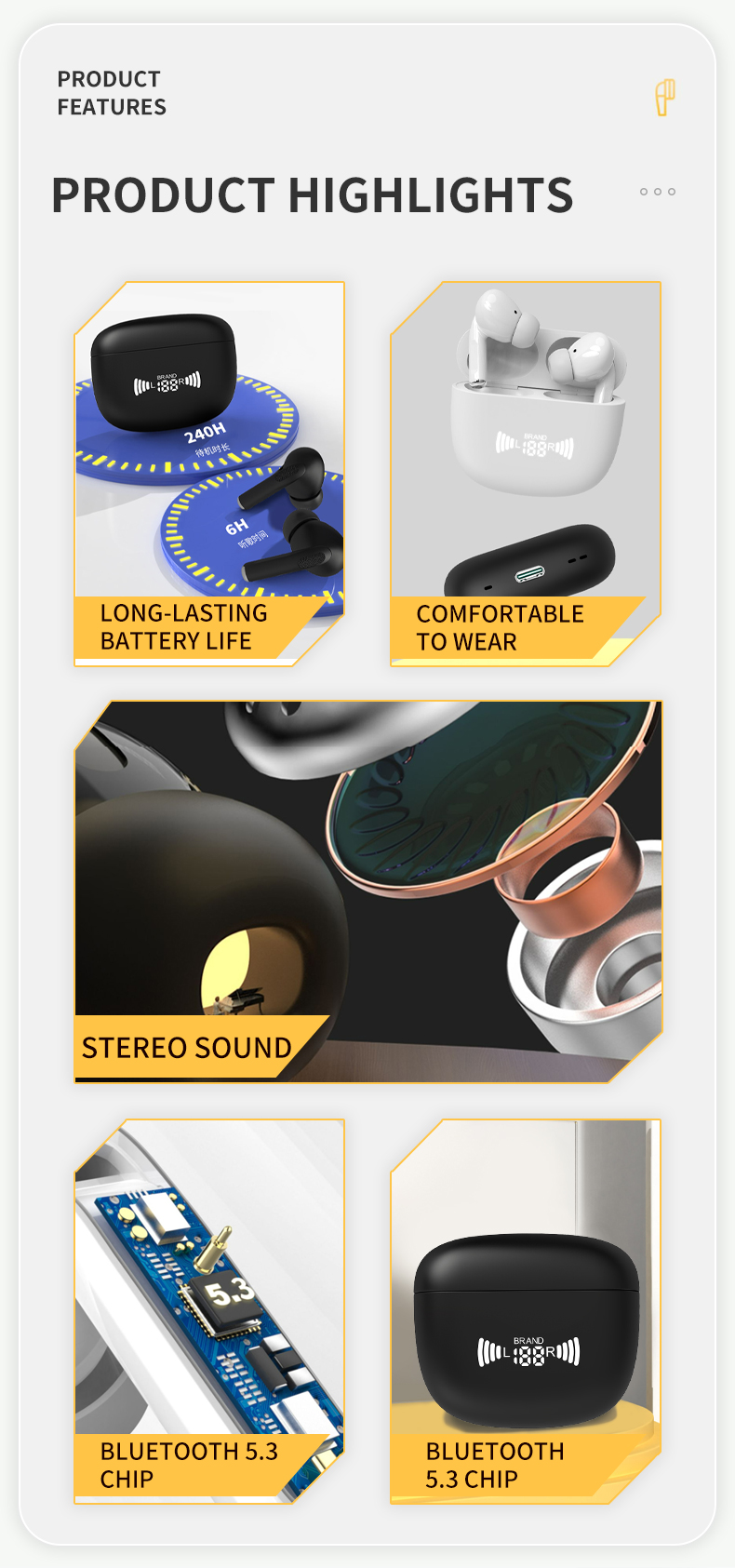 HOT Selling ANC Pro 2 Earbuds with High Quality TWS Earbuds Earphones JL Chipset Waterproof HIFI Sound 2nd Earbuds Wholesaler detail