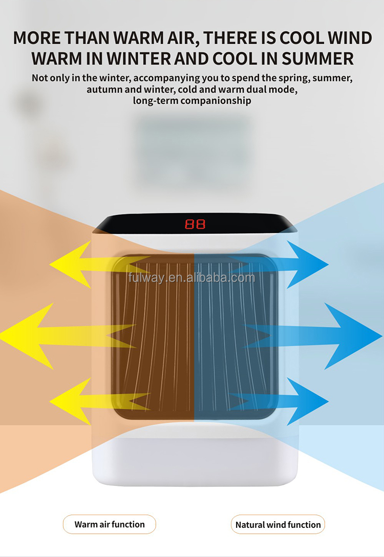 Fast Heating Indoor Home Use Portable Electric Heater Fan with Thermostat and Over-protection Winter Heater Fan detail