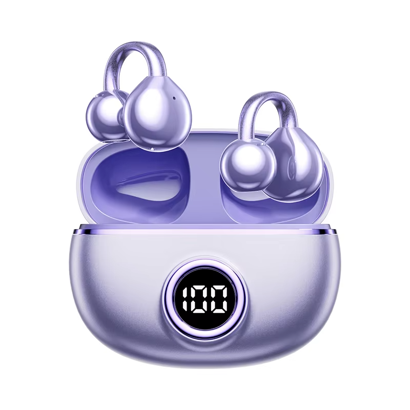 Open Ear Wireless Earbuds TWS HiFi Sound Digital Display Battery Indicator Fashion Earphones for Sports Music Use product view