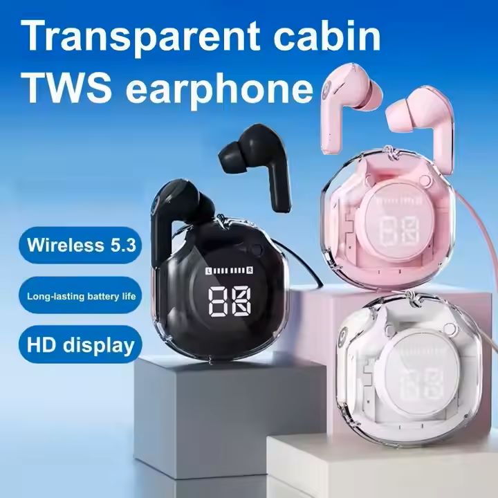 Transparent Crystal Air39 Tws Ear Buds Earphones Auriculares Audifonos Wireless Headphone air 39 Earbuds Pods Ultrapods Pro 2 product view