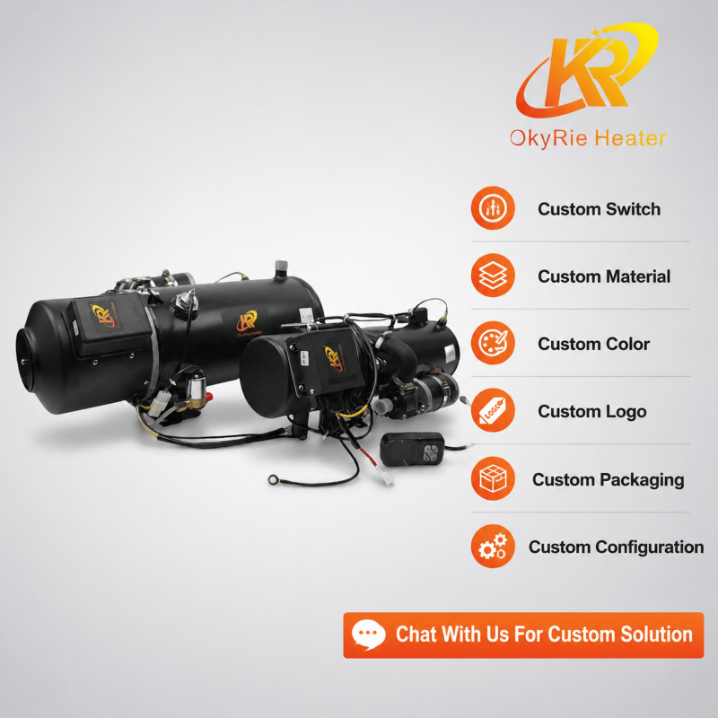 OkyRie WH-15B 15KW Diesel Only Hydronic Parking Heater Defrost Cabin Window Warm Engine Heavy Machinery Heater detail