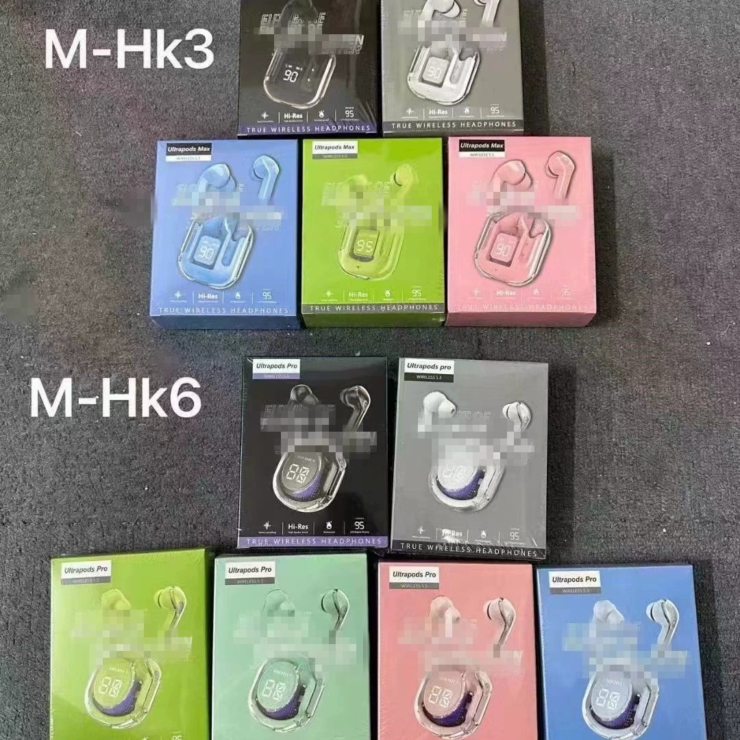 Factory Wholesale Silicone Wireless BT Earphone Ari31 Digital Display HK3 Gaming Headset Semi In-Ear Headphone TWS Earpiece detail