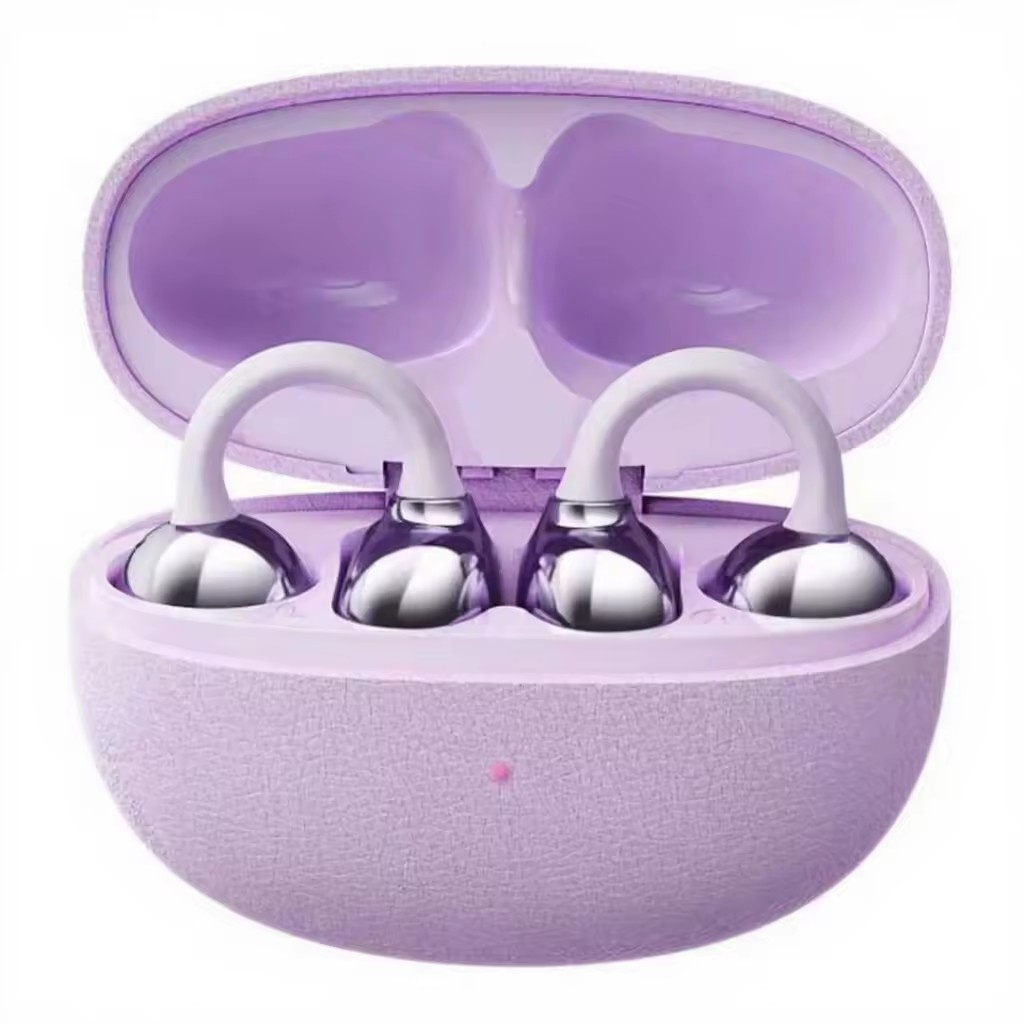 Leather Texture Wireless Earphones & Headphones with Open-World Sports 6.0 Ergonomic Ear-clip Design Big Battery TWS Earbuds product view