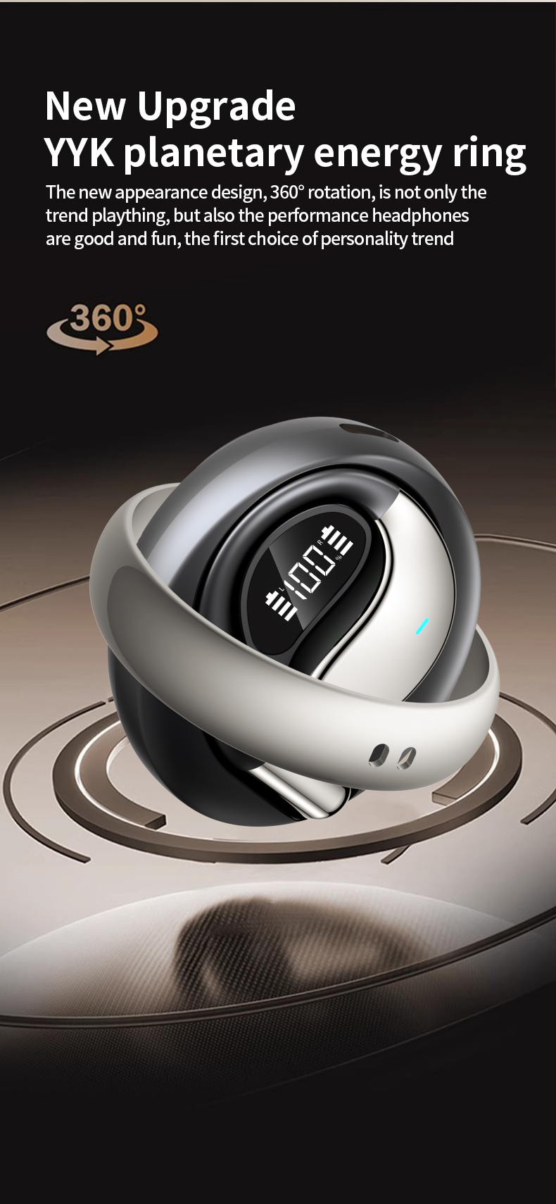 Ai Translator Earbuds Smart Wireless Earphone Sport Earhook Headphones with LED Display NON Noise Cancelling Gaming Headset detail