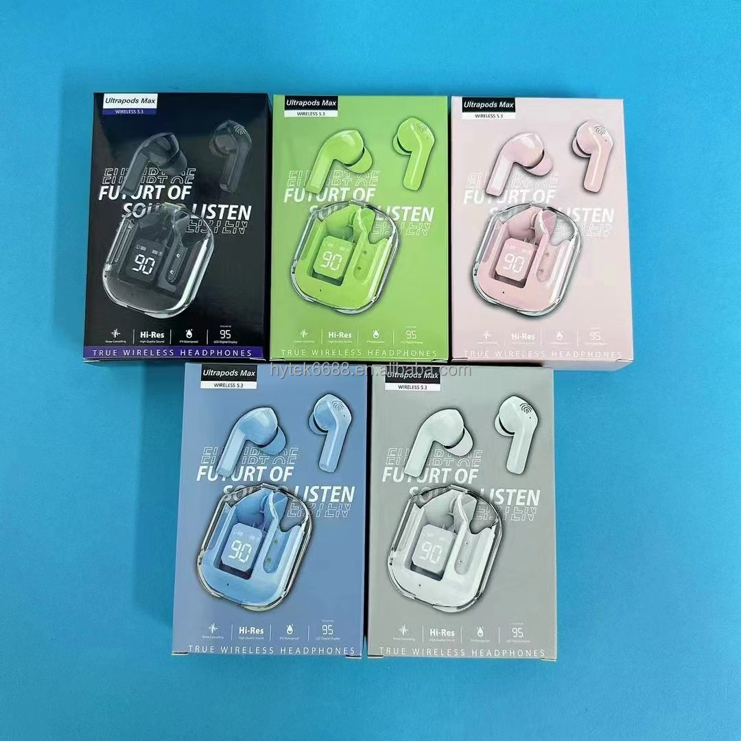 Transparent Ear Buds in Ear Earphones LED AIR 31 Headphone Wireless Earphone Waterproof Audifonos Ultraprods Pro Ultrapods Max detail