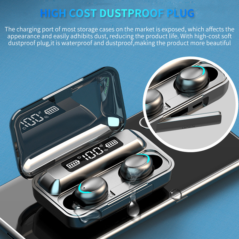 F9 Audifonos Mini Fone De Ouvido True Wireless Touch Control LED Display  Earphone Touch Control Headphone product view