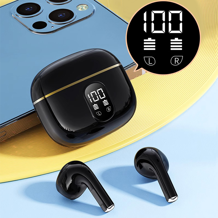 US Warehouse T02 Bt V5.3 EDR Wireless Earbuds Earphones Led Display Waterproof in Ear Noise Reduction Phone Eletronic Headphones detail