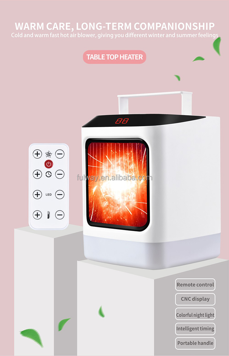 Fast Heating Indoor Home Use Portable Electric Heater Fan with Thermostat and Over-protection Winter Heater Fan detail
