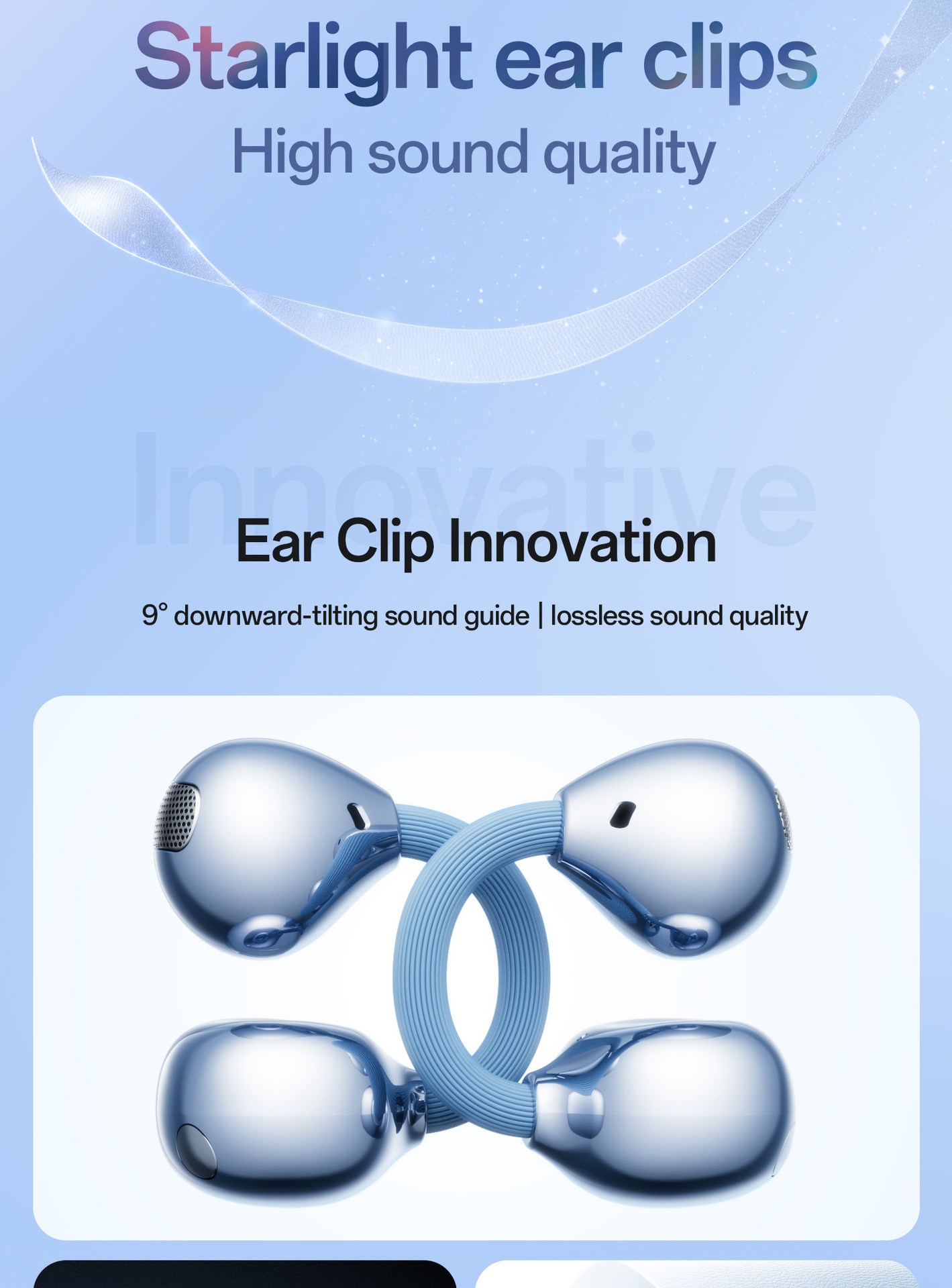 M169 Earbuds Earphone Headphone Hot-Selling Ear Clip Wireless for 6.0 Headset Voice Gesture Control Ultra-long Battery Life High detail