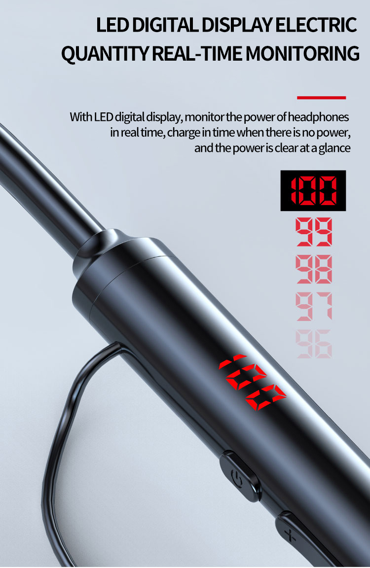 S960 Radio Wireless Earphone Neck Band Stereo Noise Reduction IPX-7 Waterproof Running Sports Earbuds with Microphone Neckband detail