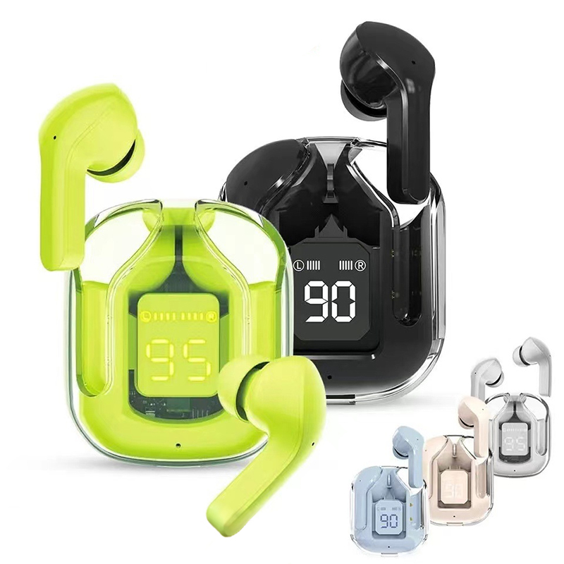 Transparent Crystal Box True Wireless Earbuds Gaming Noise Reduction TWS Earphones with Clear Shell In-Ear Bluetooth Headphones