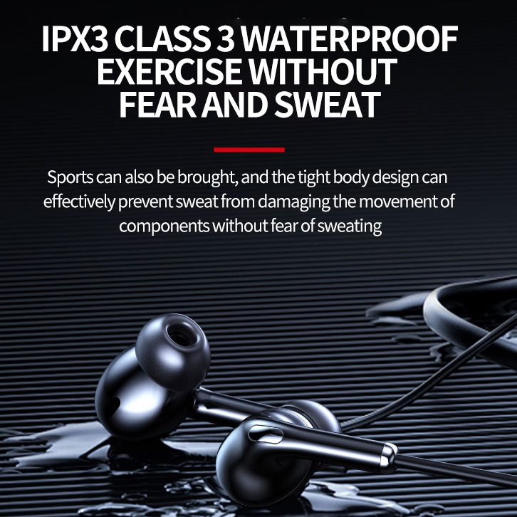 S960 Radio Wireless Earphone Neck Band Stereo Noise Reduction IPX-7 Waterproof Running Sports Earbuds with Microphone Neckband detail