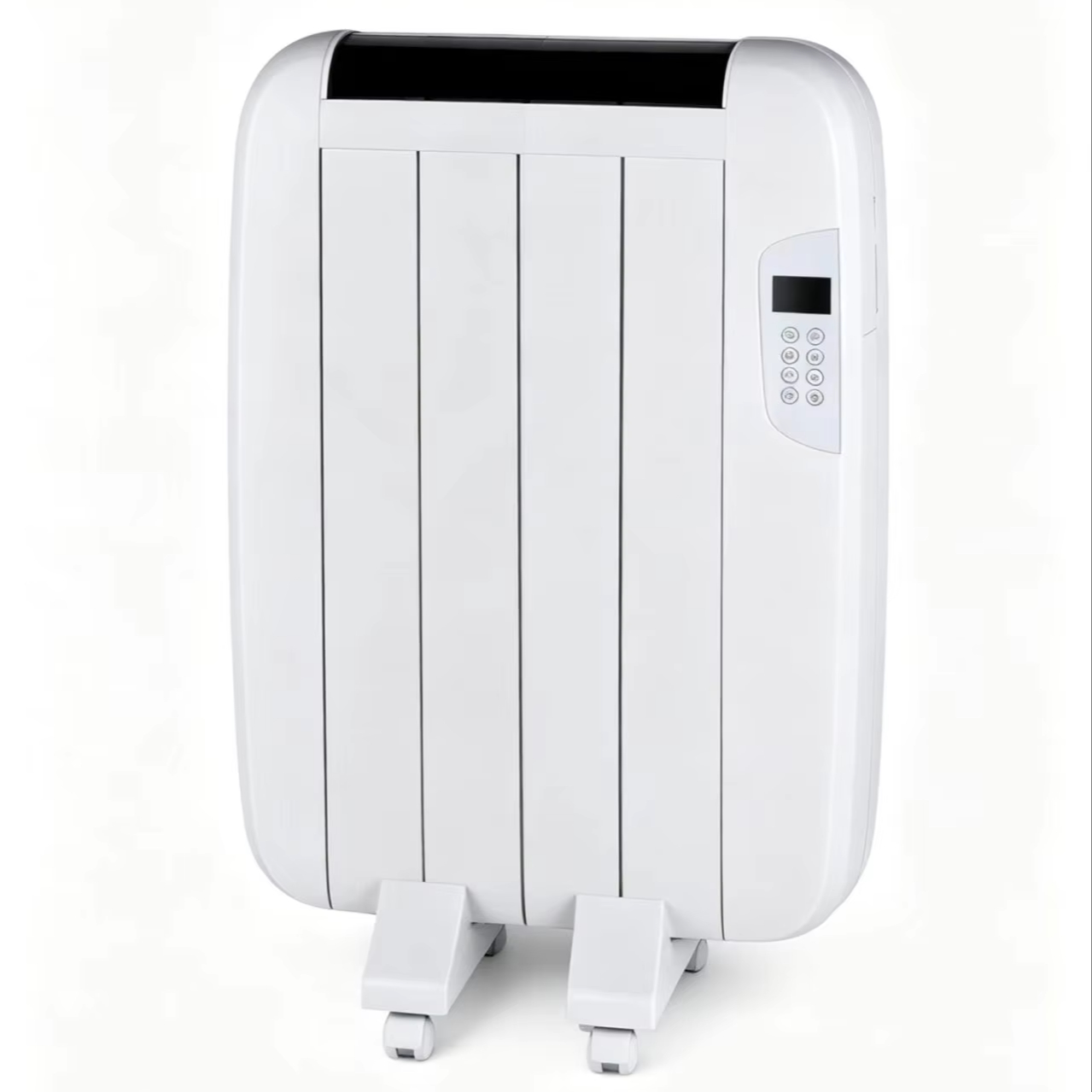 Mini Plastic PTC Fan Heater 600W with Adjustable Thermostat Remote Control Energy Efficient Class a Silent & Safe for Home Use