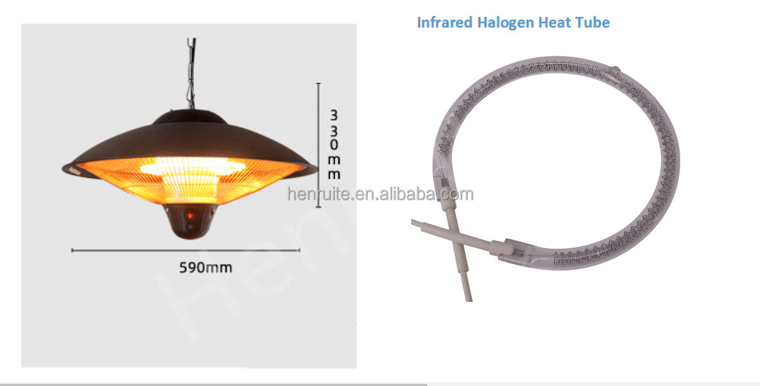 1500W Ceiling Electric Heater with Remote, Hanging Outdoor Heater with IP55 Waterproof 3 Heat Settings detail