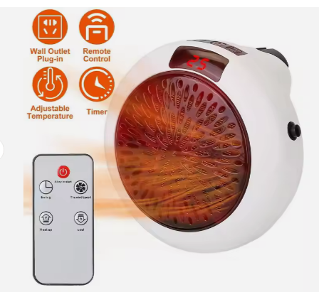 2025 Hot Selling Portable Mini Plug in Electric Wall Heater Drum Home Heaters for Winter Room detail
