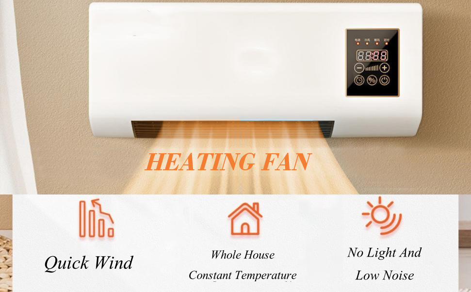 Wall Mounted Air Conditioner Cooling Heating Dual Use Hot Fan Household Wall Hanging Air Conditioner and Heater with Remote detail