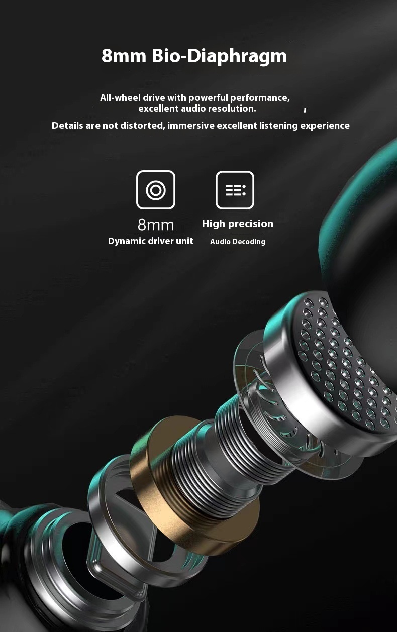 M25 Headset New Metal Mecha Style In-Ear Earphones With Low Power Digital Display Wireless for Esports Gaming detail