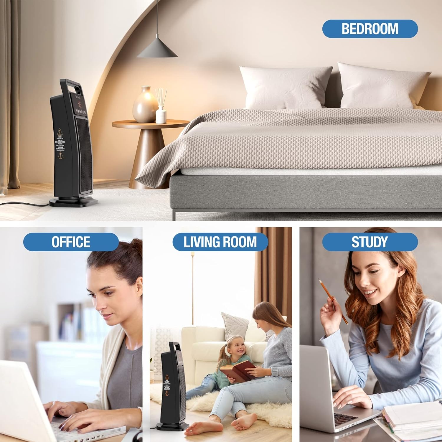Newest Heater Ptc Electric Energy Saving 2000w Cheaper Price Electric Ceramic Space Mini Household Heater for Winter product view