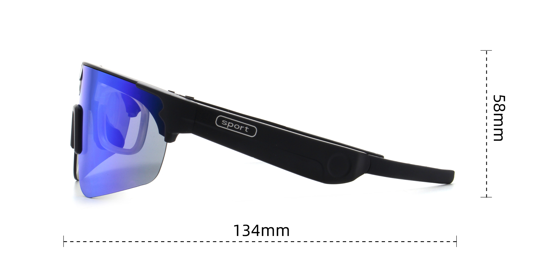 AI Smart Music Capture Listen Wireless Call Manufacturer Sunglasses Durable Cycling Running Custom Logo Outdoor Sports Eyewear detail