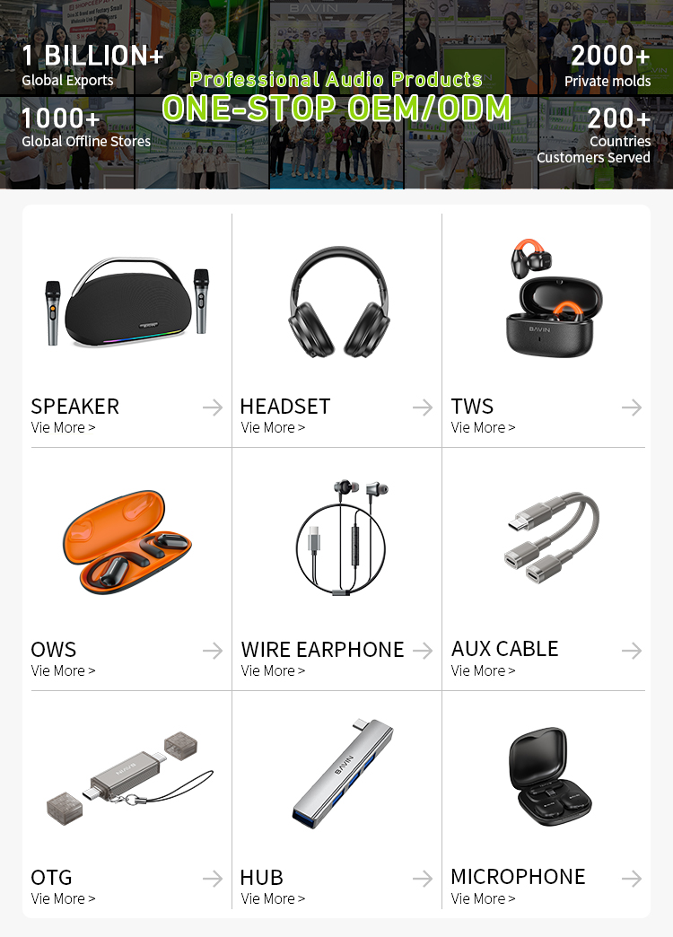 BAVIN Mini Size Fashion Portable BAVIN111 in Ear Buds Tws True Wireless Earphone Headphones detail