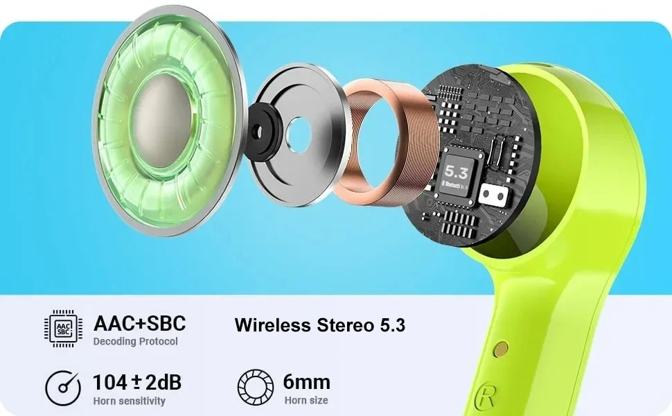 Eraysun Air31 Earbuds Transparent TWS True Wireless Noise Cancelling In-Ear Gaming Headset Waterproof Business Boat Earphone detail
