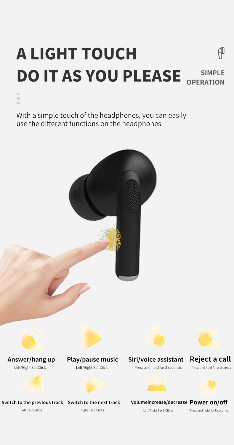 HOT Selling ANC Pro 2 Earbuds with High Quality TWS Earbuds Earphones JL Chipset Waterproof HIFI Sound 2nd Earbuds Wholesaler detail