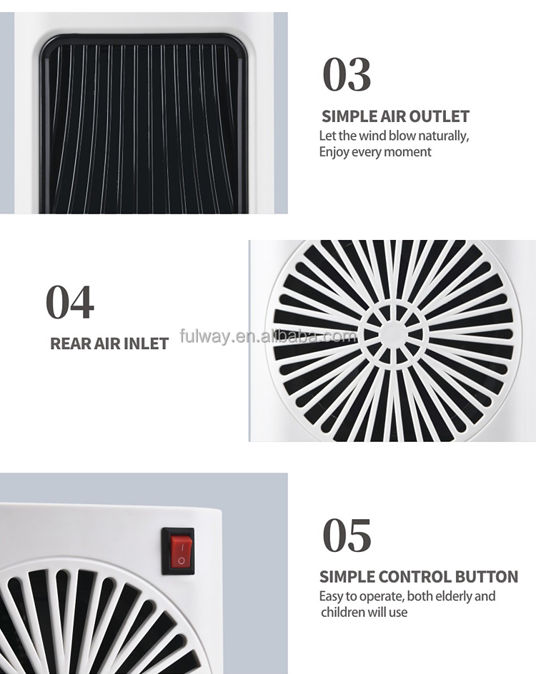 Fast Heating Indoor Home Use Portable Electric Heater Fan with Thermostat and Over-protection Winter Heater Fan detail