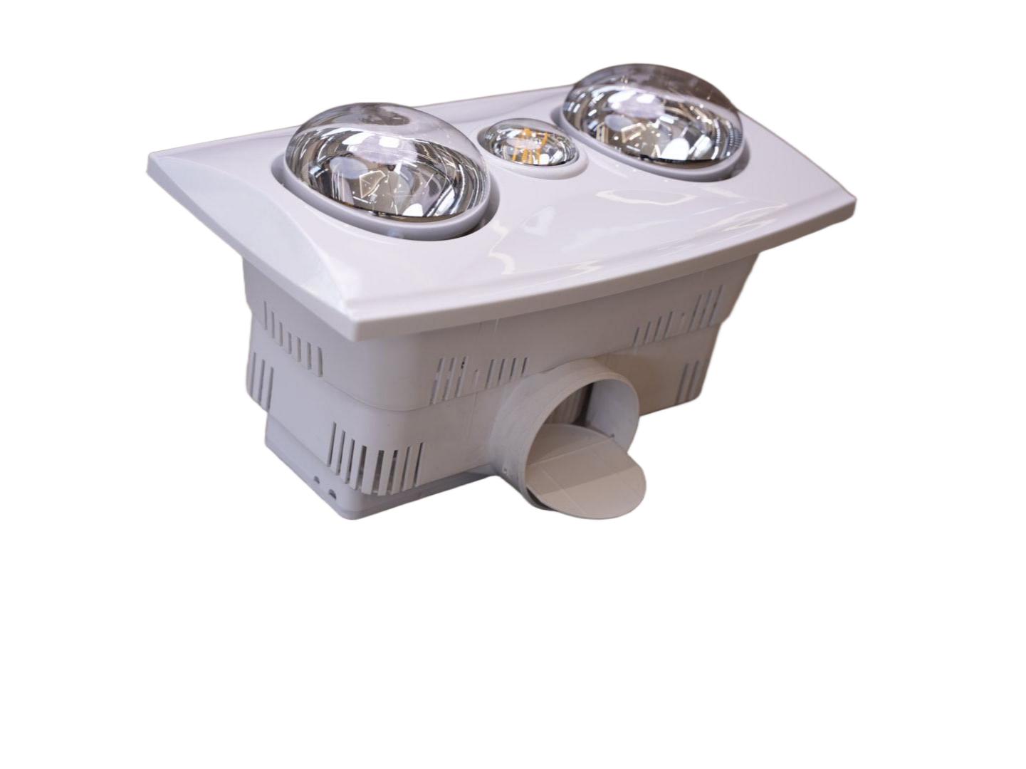Fast Heating 3-in-1 Ceiling Bathroom Heater with Lighting & Ventilation-Plastic Construction for Instant Small Space Heating product view