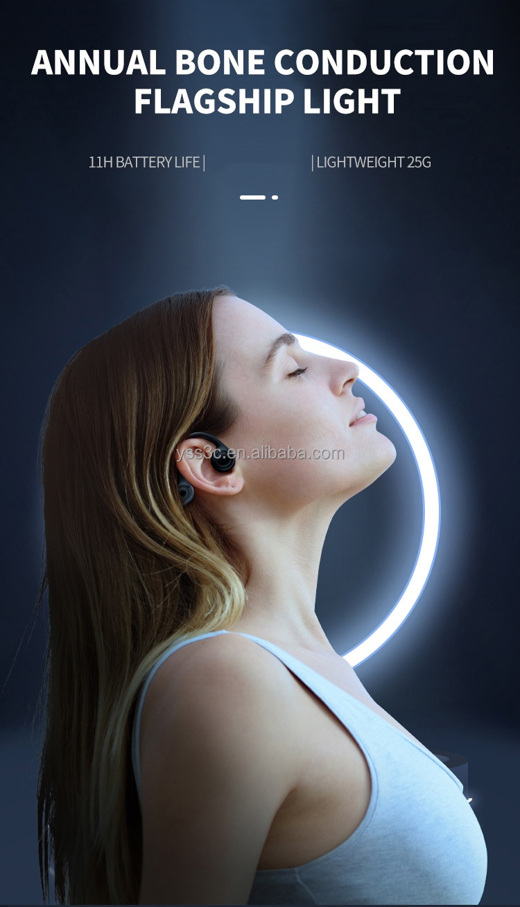 OEM Bluetooths Headset Wireless Earphone Open Ear Bone Conduction Sports Neckband Headphones detail