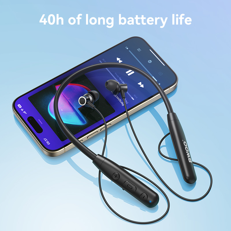 BWOO Wholesale Waterproof Sports Neckband Wireless Earphone BT 5.3 Type C Neck Band In-ear Tws Earbuds Headphones product view