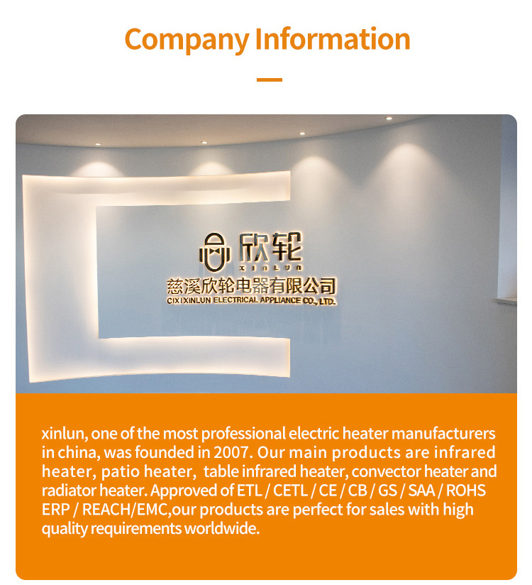 Adjustable Thermostat and Thermal Link Electric Convection Panel Heater Domestic House Heater Electric Heatetr Fast Heating OEM detail