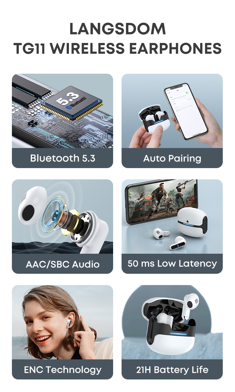2026 High Quality Wireless Earbuds Audifonos Bluetooth TWS Best New Version Wireless Earphones &Headphone Gaming In-ear Earbuds detail