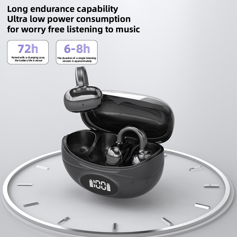 Yumondear W19 Wireless Ear Hook Earphone HIFI Stereo Sports Earbud LED Display Waterproof  Chip for Outdoor Running/Gym product view